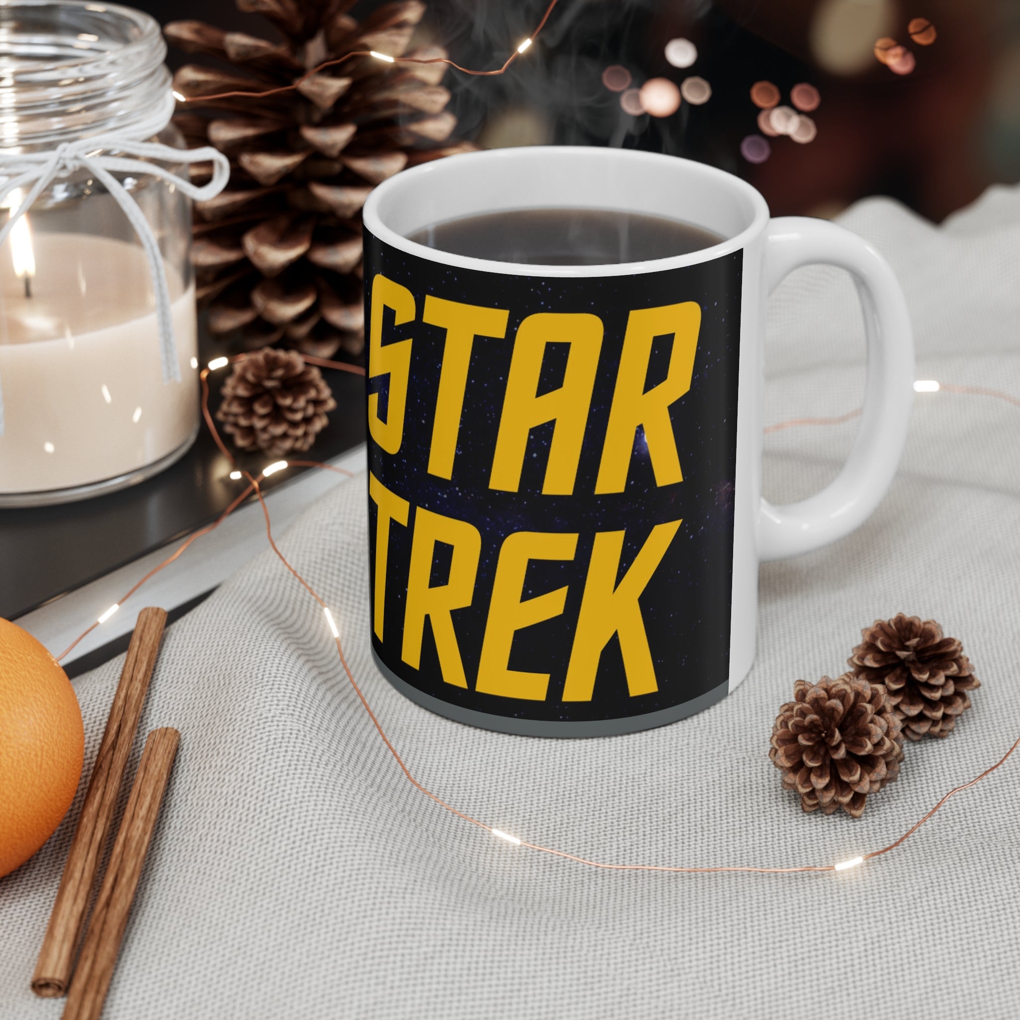 Star Trek Collection- USS Enterprise White Ceramic Mug - Creations by Chris and Carlos